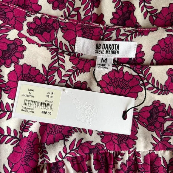 BB DAKOTA Pink Berry Floral Dress - NWT - Picture 7 of 7